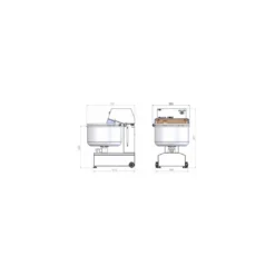 Pétrin mélangeur sur socle 60 L M60