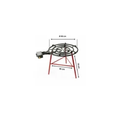 Réchaud à paella ø 90 cm avec thermocouple et piètement Garcima