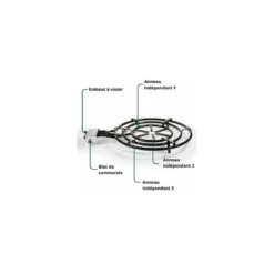 Réchaud à paella ø 80 cm avec thermocouple et piètement Garcima