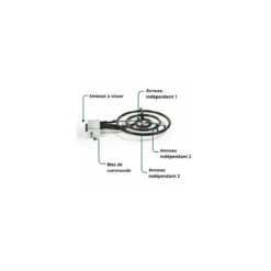 Réchaud à paella Pro ø 60 cm avec thermocouple et piètement Garcima