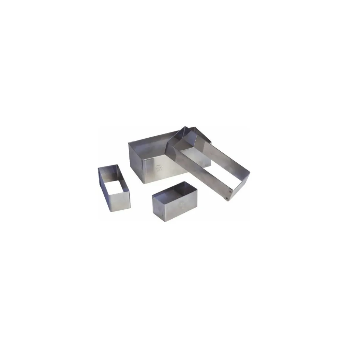 Rectangle inox 9 x 3,5 x 3 cm