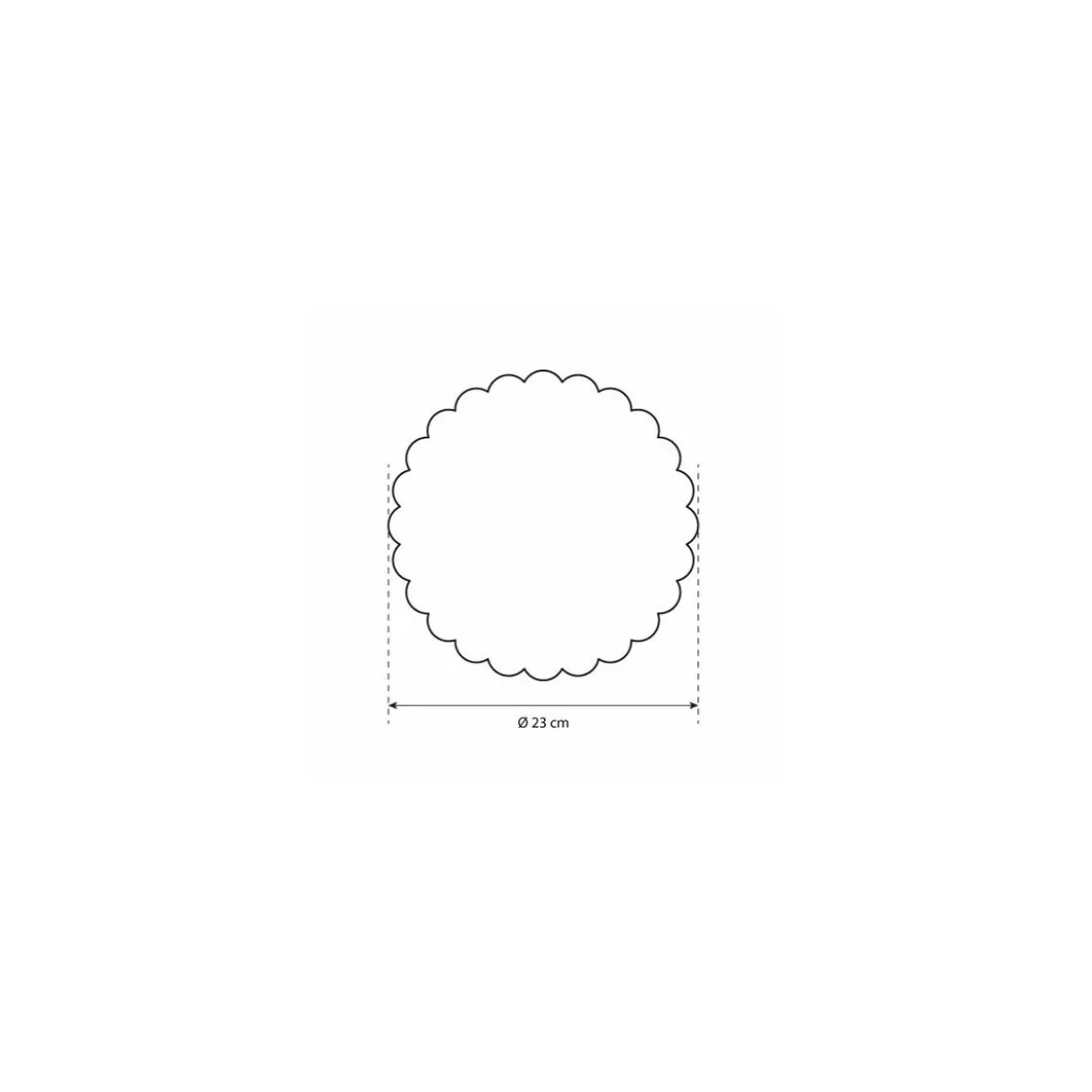 Rond pâtissier festonné ø 230 mm - par 250