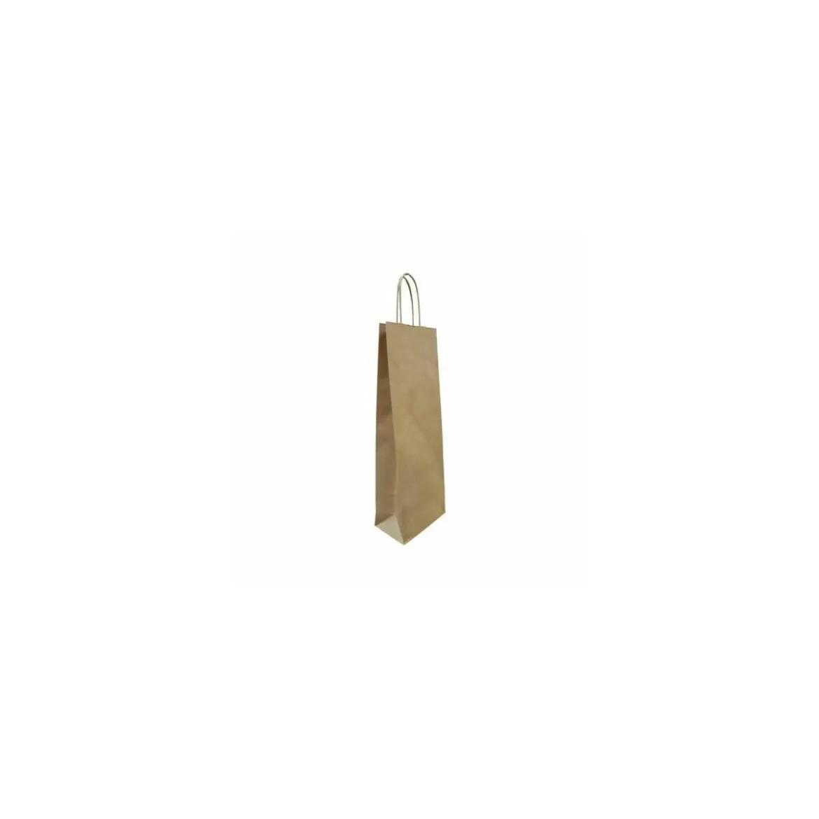 Sac bouteille kraft brun vergé 14 + 8 x 39 cm - par 50