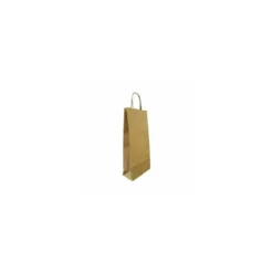 Sac 2 bouteilles kraft brun non vergé 18 + 8 x 39 cm - par 50