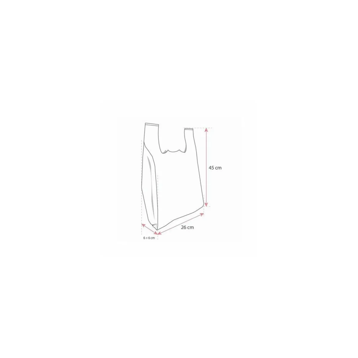 Sac bretelles BD 50 microns vert 26 x 6 x 45 cm - par 500
