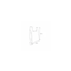 Sac bretelles blanc "Charcutier" PEBD 50 µ 50 x 30 + 7 cm - par 500