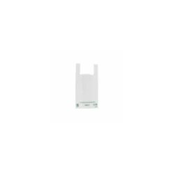 Sac bretelles blanc grosses volailles 50 µ 30 x 60 + 9 cm - par 500