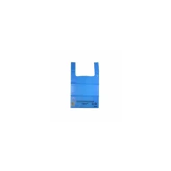 Sac bretelles bleu PEBD 50 µ 45 x 26 + 6 cm - par 500