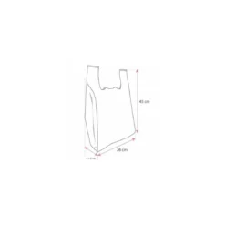 Sac bretelles "joyeuses fêtes" BD 50 microns 26 x 6 x 45 cm - par 500