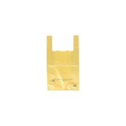 Sac bretelles or PEBD 50 µ 45 x 26 + 6 cm - par 500