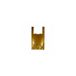 Sac bretelles or PEBD 50 µ 45 x 26 + 6 cm - par 500