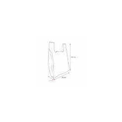 Sac bretelles plastique BD 50 microns noir 30 x 7 + 7 x 54 cm - par 400