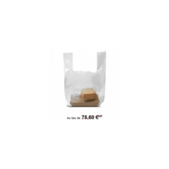 Sac bretelles plastique BD 50 microns transparent 35 x 15 + 15 x 55 cm - par 500