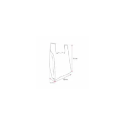 Sac bretelles plastique BD 50 microns transparent 35 x 15 + 15 x 55 cm - par 500
