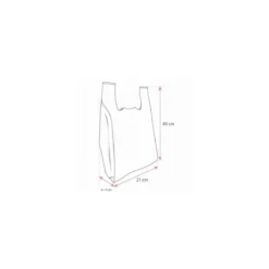 Sac bretelles plastique BD 50 microns blanc 21 x 6 + 6 x 40 cm - par 1000