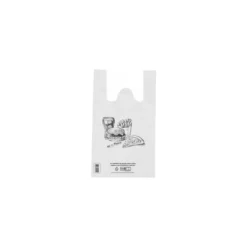 Sac bretelles "Snacking" PEBD 50 µ 45 x 26 + 6 cm - par 100