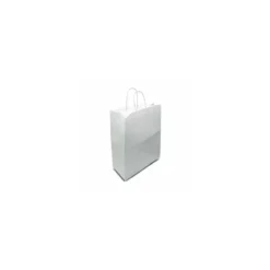 Sac cabas argent à poignées torsadées 35 x 14 x 40 cm - par 50