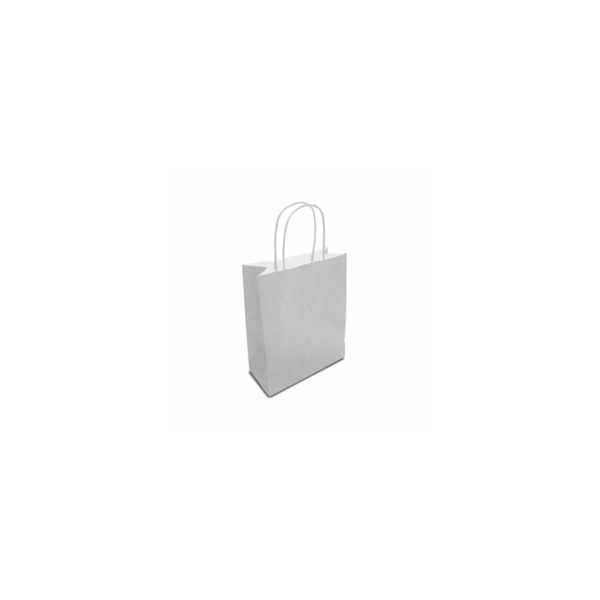 Sac cabas argent à poignées torsadées 18 x 8 x 22 cm - par 50