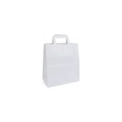 Sac cabas kraft blanc 26 x 29 + 14 cm - par 250