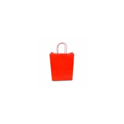 Sac cabas rouge à poignées torsadées 23 x 12 x 30 cm - par 50