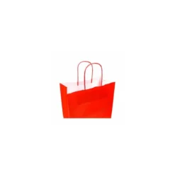 Sac cabas rouge à poignées torsadées 23 x 12 x 30 cm - par 50