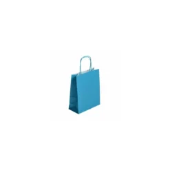 Sac cabas turquoise à poignées torsadées 35 x 14 x 40 cm - par 50