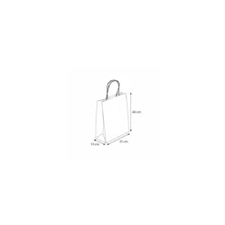 Sac cabas vert acidulé à poignées torsadées 35 x 14 x 40 cm - par 50