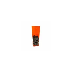 Sachet confiseur fond carton JOYEUSES PAQUES ORANGE 10 x 22 cm - par 100