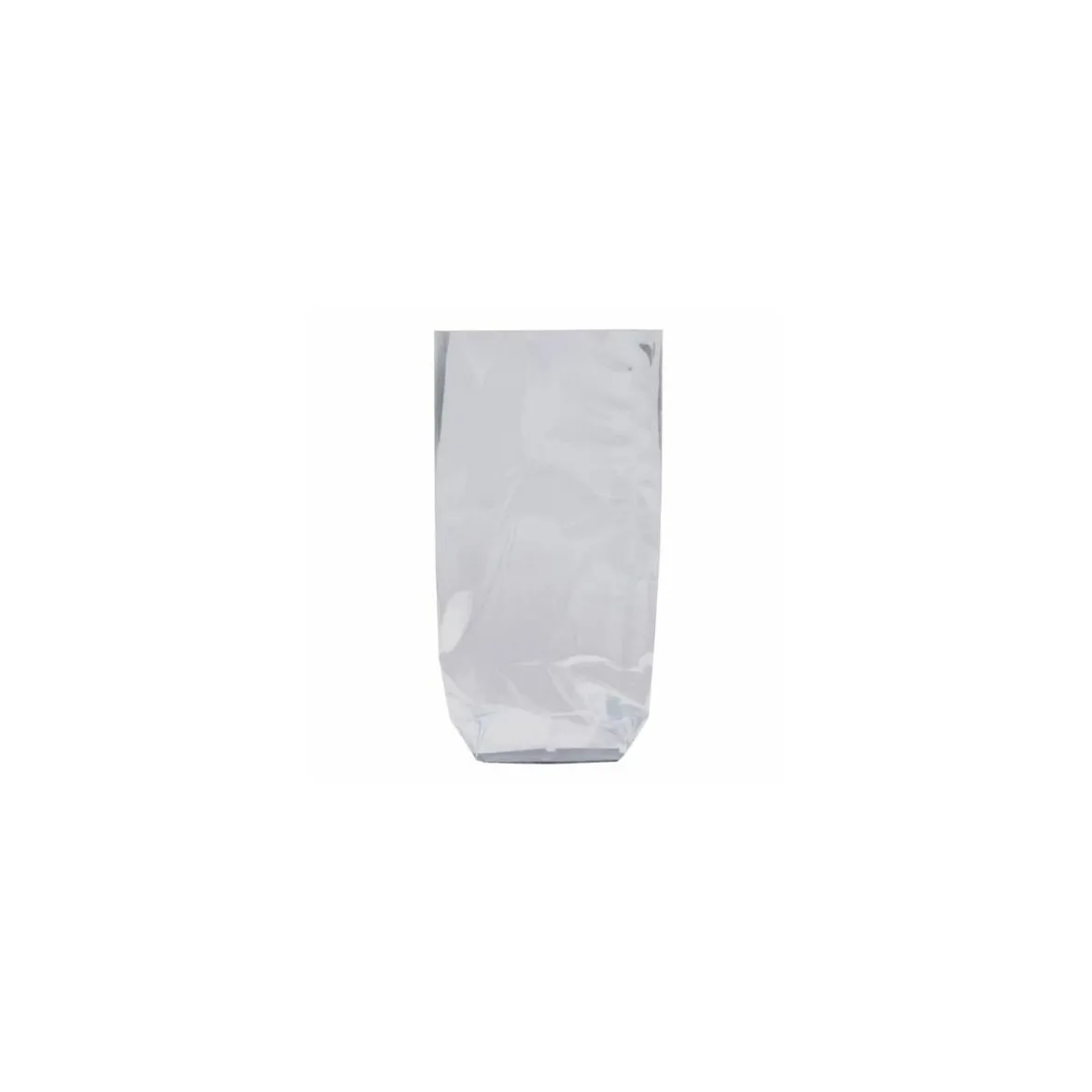 Sachet fond plastique argent 17 x 32 cm - par 100