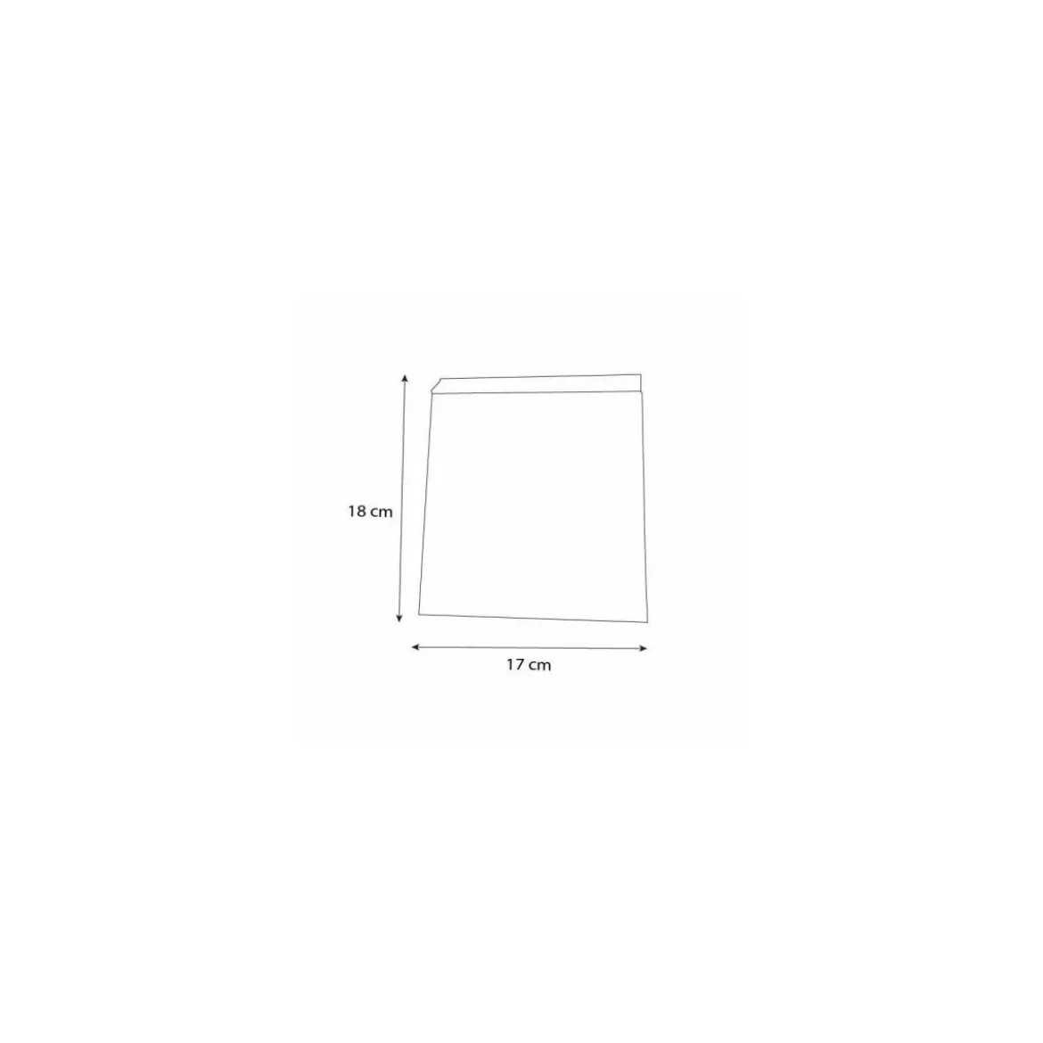 Sachet kraft blanc ouvert 2 côtés "Times" 17 x 18 cm - par 500