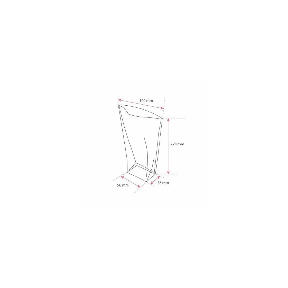 Sachet Natureflex écorné fond carton biodégradable 10 x 22 cm - par 100