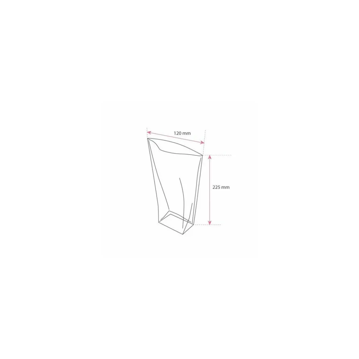Sachet plastique écorné 12 x 22,5 cm - par 100