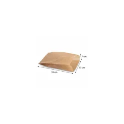 Sac kraft brun 35 x 17 + 7 cm - par 1000