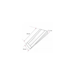 Sac à pain kraft brun avec fenêtre 19 + 7 x 36 cm (2 baguettes)- par 1000