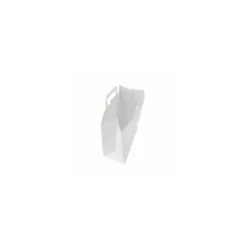 Sac papier kraft blanc à poignées plates 32 + 15 x 40 cm - par 50
