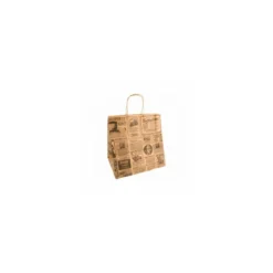 Sac papier kraft brun à poignées torsadées 