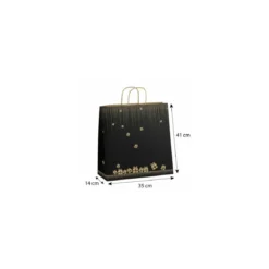 Sac papier kraft à poignées torsadées "Gala" 41 + 14 x 35 cm - par 50