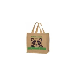 Sac toile de jute panda 37 x 36 + 23 cm - par 25