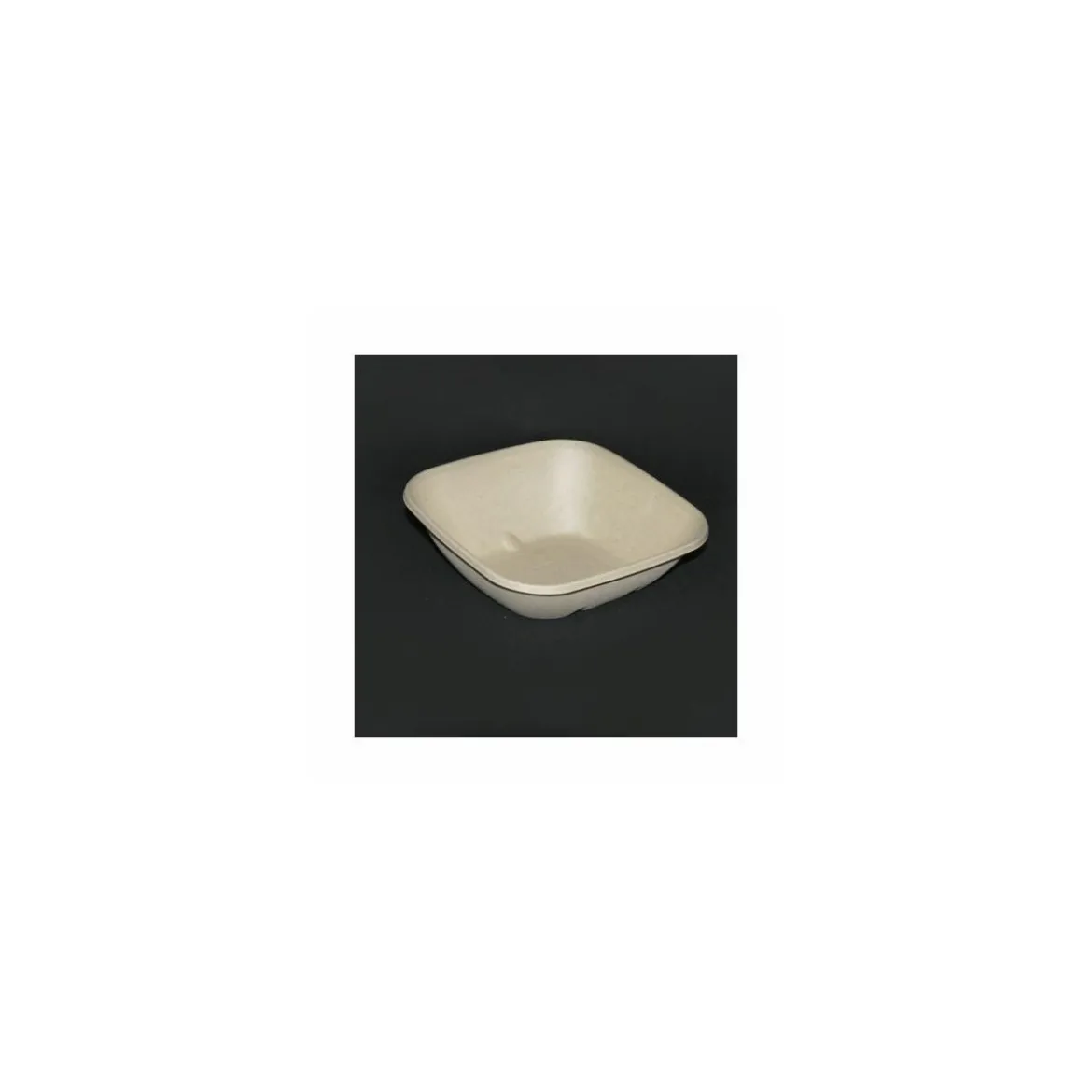 Saladier carré biseauté pulpe de canne 750 ml - par 50