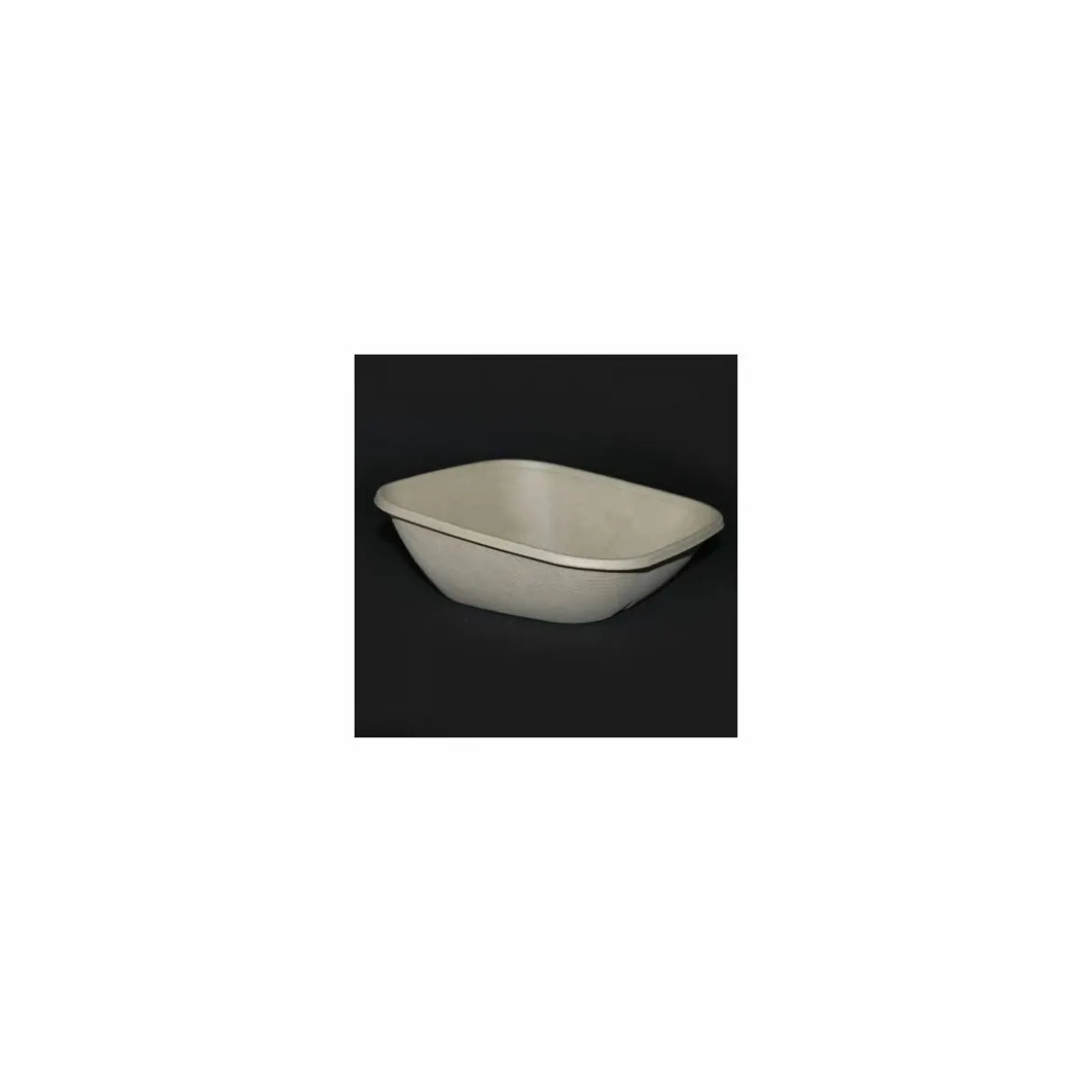 Saladier carré biseauté pulpe de canne 750 ml - par 50