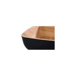 Saladier GN 1/4 Frida mélamine bois/noir 26,5 x 16,2 x 7,5 cm 1,8 L