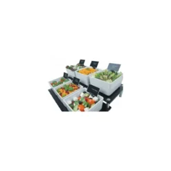 Saladier rectangulaire Chunky Crock mélaminé blanc 3,2 L