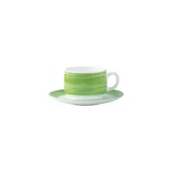 Soucoupe brush verte ø 14 cm - par 6