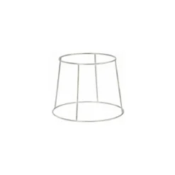 Support plateau acier chromé ø 25 cm H. 19 cm