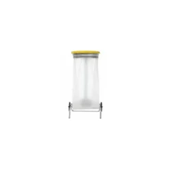 Support sac poubelle 110 L mobile jaune à pédale