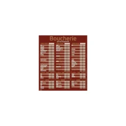 Tableau tarif boucherie Geotradi rouge