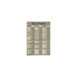 Tableau tarif Boucherie Geotradi bois