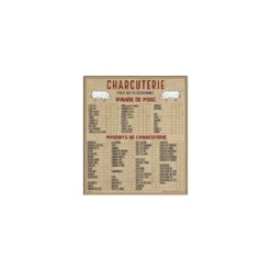 Tableau tarif charcuterie Deluxe 70 x 80 cm
