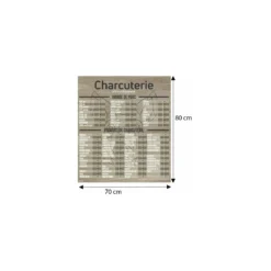Tableau tarif charcuterie Geotradi bois