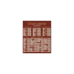 Tableau tarif charcuterie Géotradi rouge